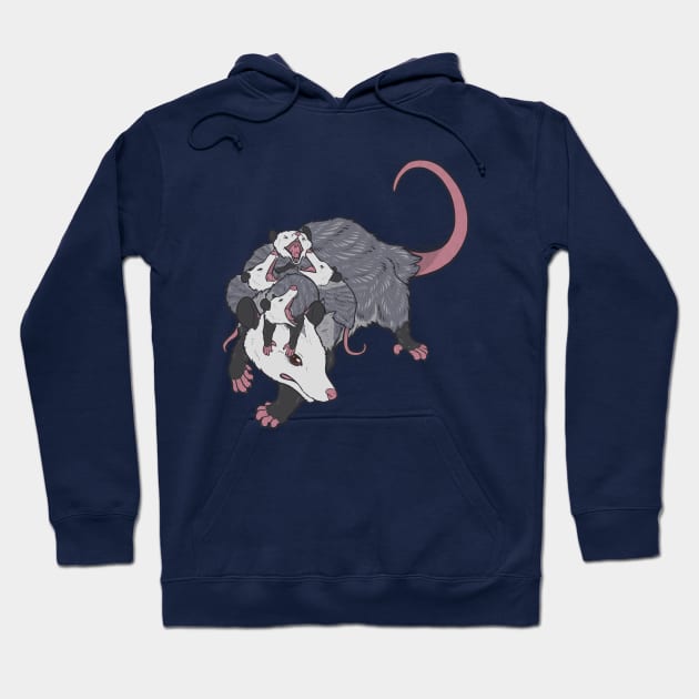 Mama Opossum Hoodie by TaksArt